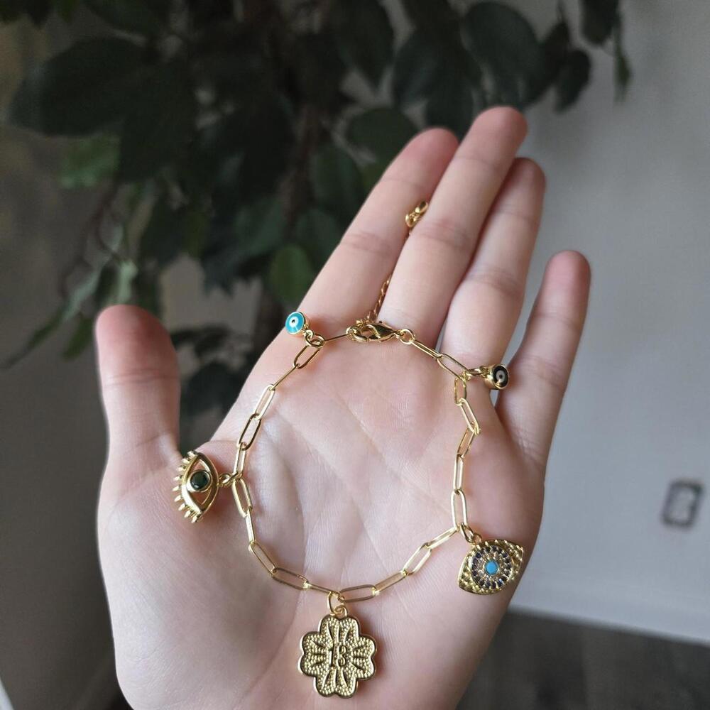 18k Gold Lucky Charm Bracelet